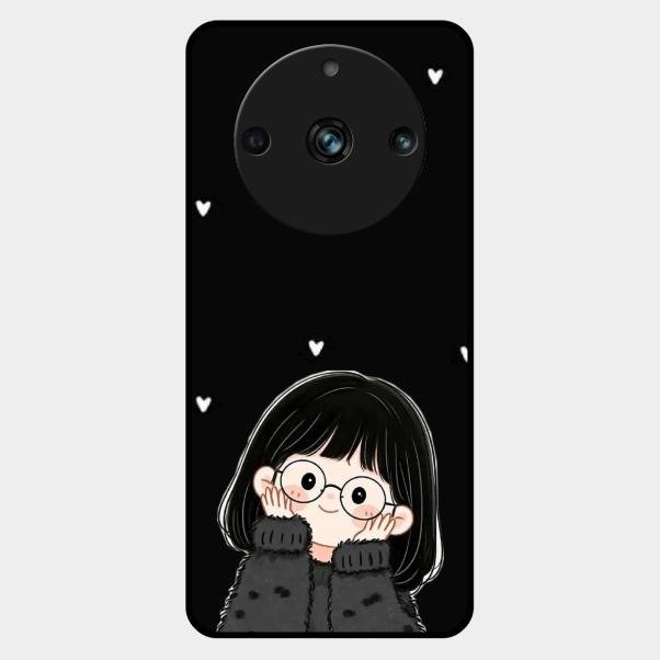 Sweet Blush Girl Glass Case Cover For Realme 11 Pro Plus 5G