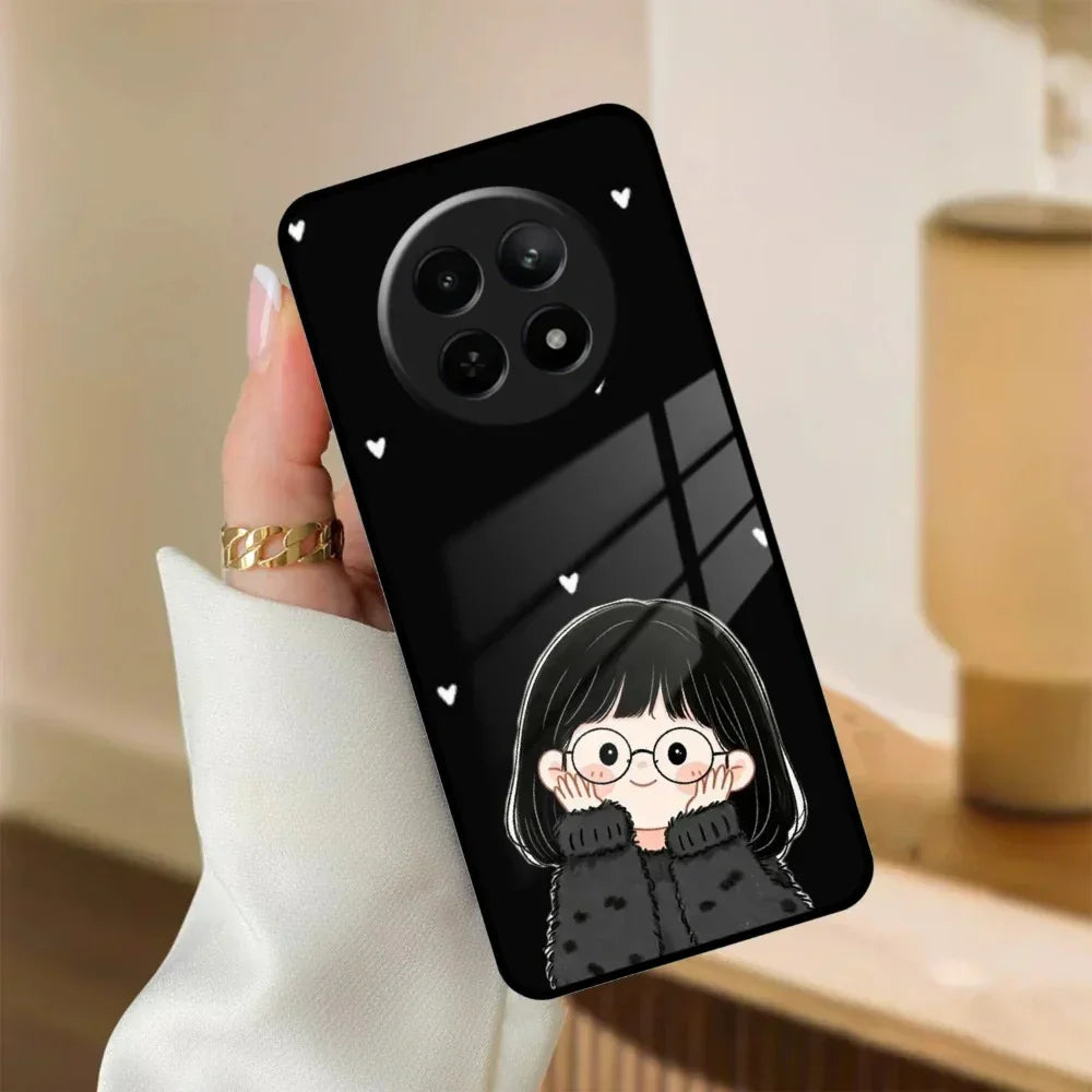 Sweet Blush Girl Glass Case Cover For Realme/Narzo - ShopOnCliQ