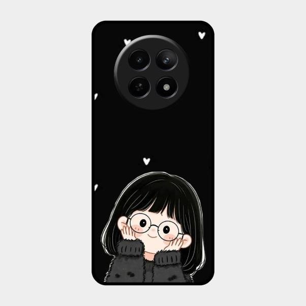 Sweet Blush Girl Glass Case Cover For Realme 12 5G