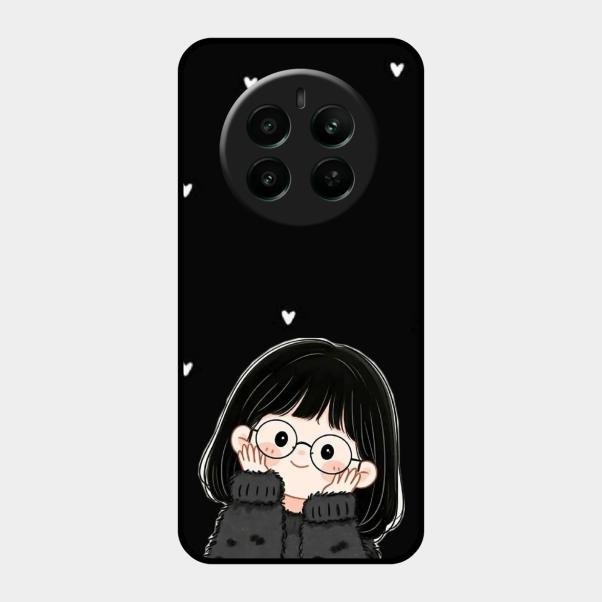 Sweet Blush Girl Glass Case Cover For Realme 12 Plus 5G