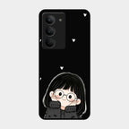 Sweet Blush Girl Glass Case Cover For Realme 14X 5G