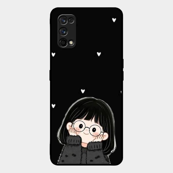 Sweet Blush Girl Glass Case Cover For Realme 7 Pro
