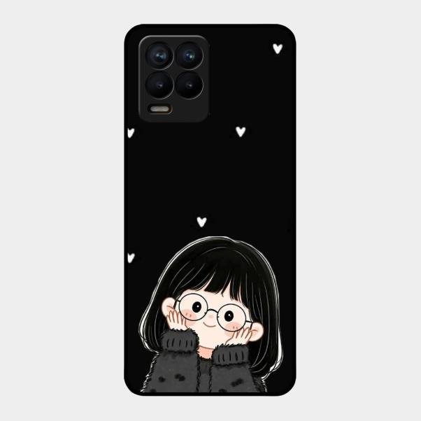 Sweet Blush Girl Glass Case Cover For Realme 8 Pro