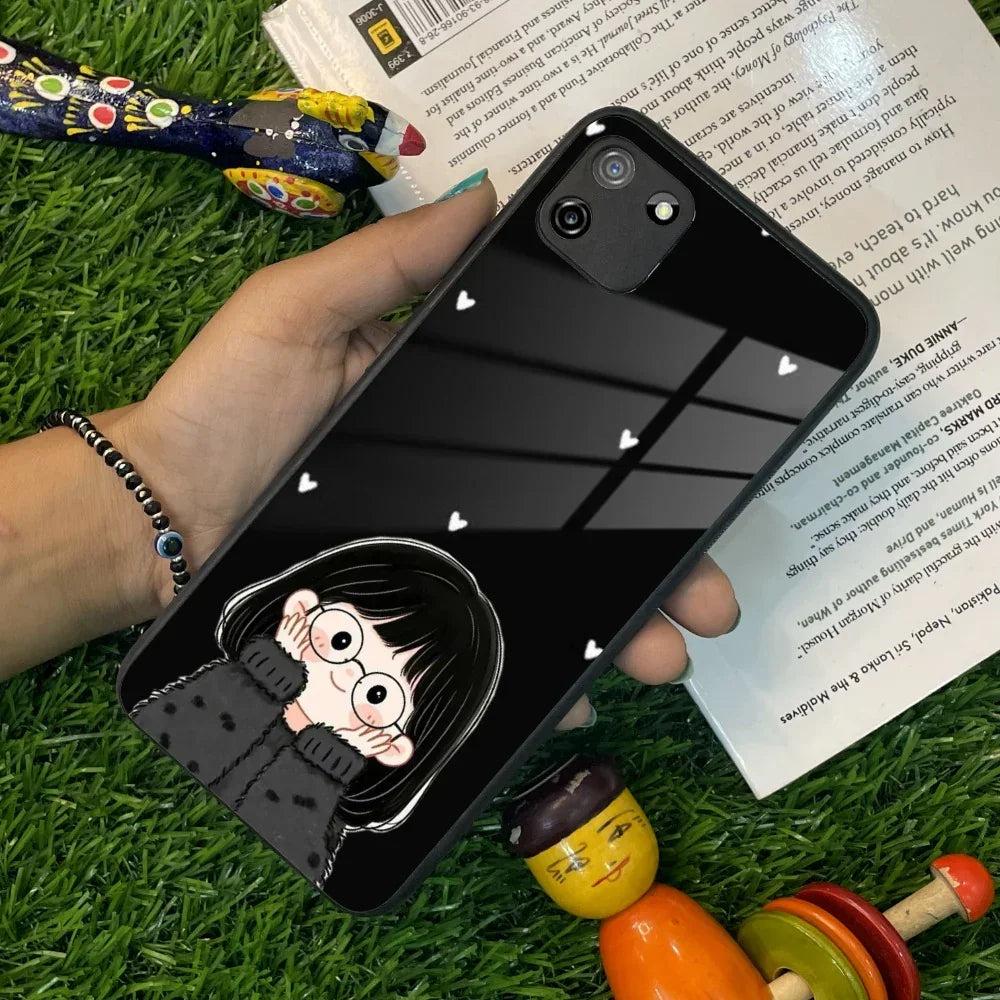 Sweet Blush Girl Glass Case Cover For Realme/Narzo - ShopOnCliQ