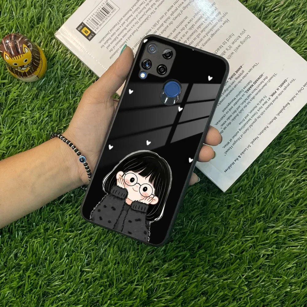 Sweet Blush Girl Glass Case Cover For Realme/Narzo - ShopOnCliQ