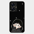 Sweet Blush Girl Glass Case Cover For Realme C55