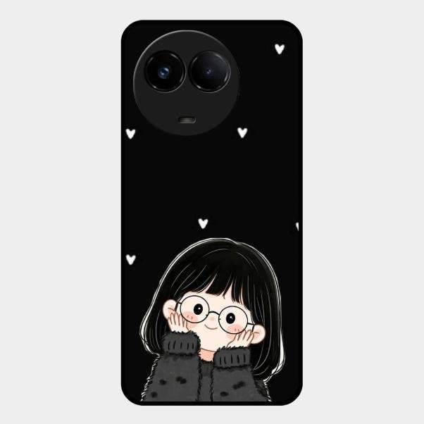 Sweet Blush Girl Glass Case Cover For Realme C67 5G