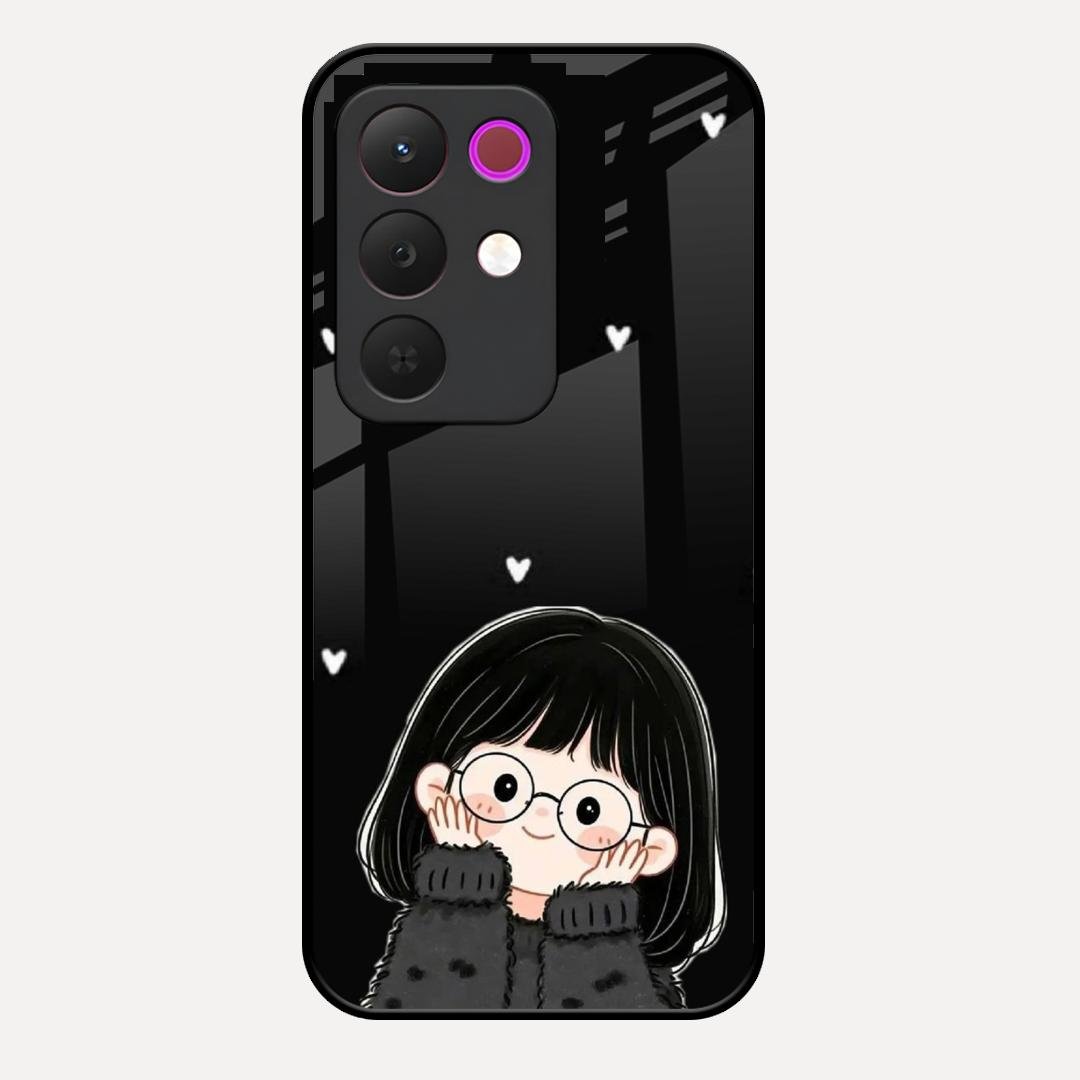 Sweet Blush Girl Glass Case Cover For Realme C85 5G