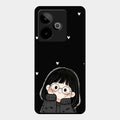 Sweet Blush Girl Glass Case Cover For Realme Gt 7T 5G