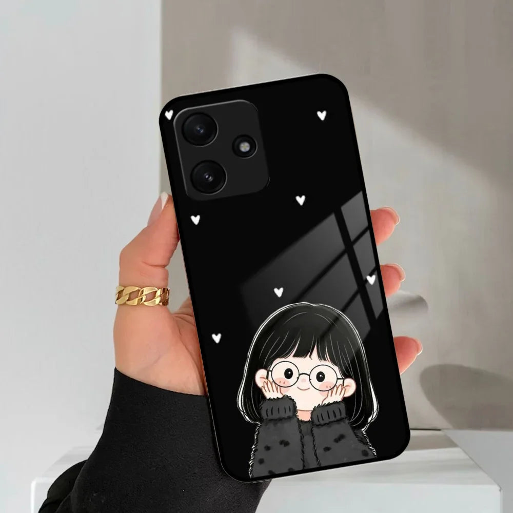 Sweet Blush Girl Glass Case Cover For Poco - ShopOnCliQ