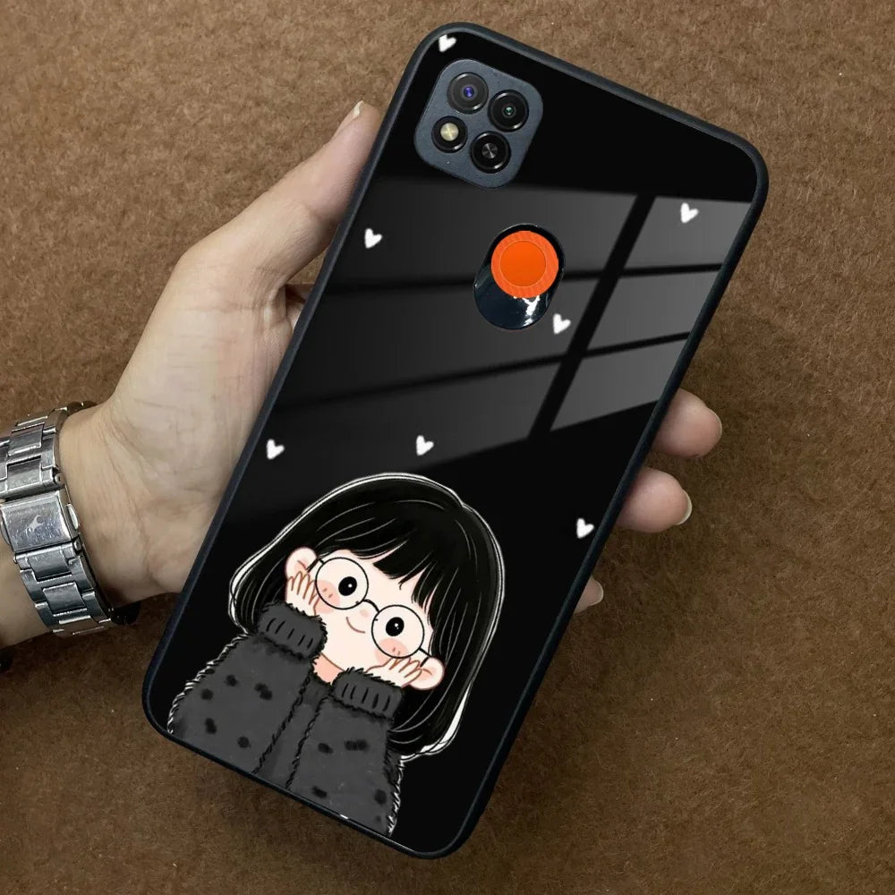 Sweet Blush Girl Glass Case Cover For Poco - ShopOnCliQ