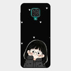 Sweet Blush Girl Glass Case Cover For Redmi Note 10 Lite