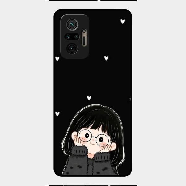 Sweet Blush Girl Glass Case Cover For Redmi Note 10 Pro Max