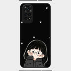 Sweet Blush Girl Glass Case Cover For Redmi Note 11