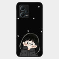 Sweet Blush Girl Glass Case Cover For Redmi Note 12 5G