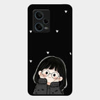 Sweet Blush Girl Glass Case Cover For Redmi Note 12 Pro 5G