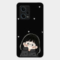 Sweet Blush Girl Glass Case Cover For Redmi Note 12 Pro Plus 5G