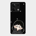 Sweet Blush Girl Glass Case Cover For Redmi Note 13 5G