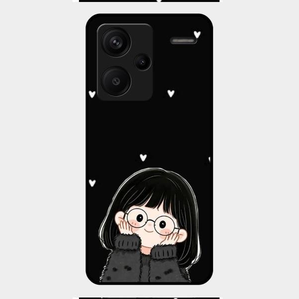 Sweet Blush Girl Glass Case Cover For Redmi Note 13 Pro Plus 5G
