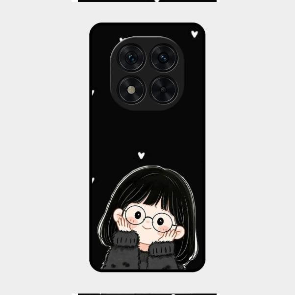 Sweet Blush Girl Glass Case Cover For Redmi Note 14 Pro 5G