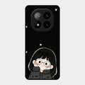 Sweet Blush Girl Glass Case Cover For Redmi Note 14 Pro Plus 5G