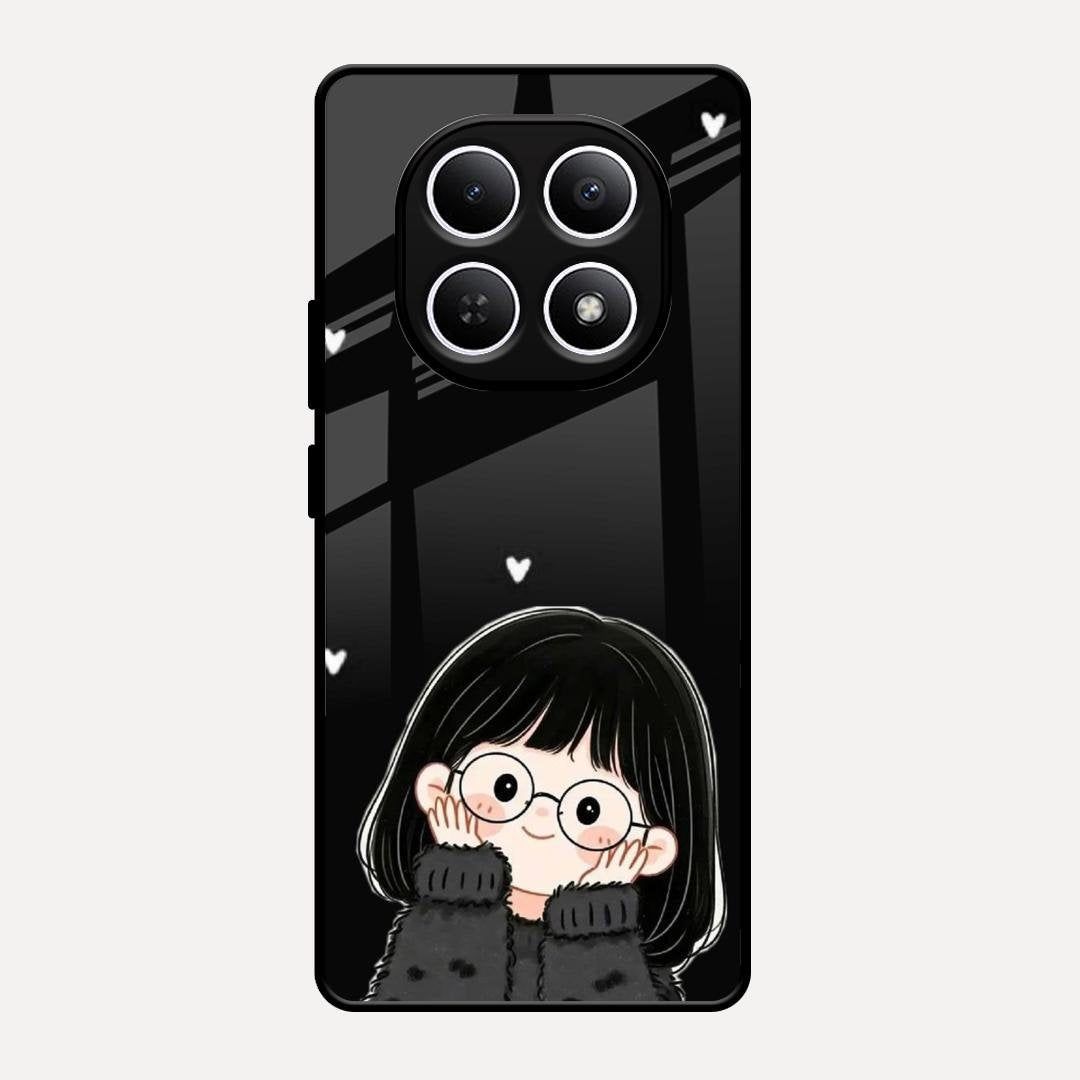 Sweet Blush Girl Glass Case Cover For Redmi Note 15 5G