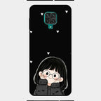 Sweet Blush Girl Glass Case Cover For Redmi Note 9 Pro Max