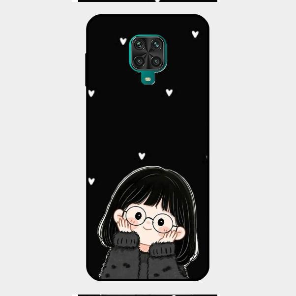 Sweet Blush Girl Glass Case Cover For Redmi Note 9 Pro