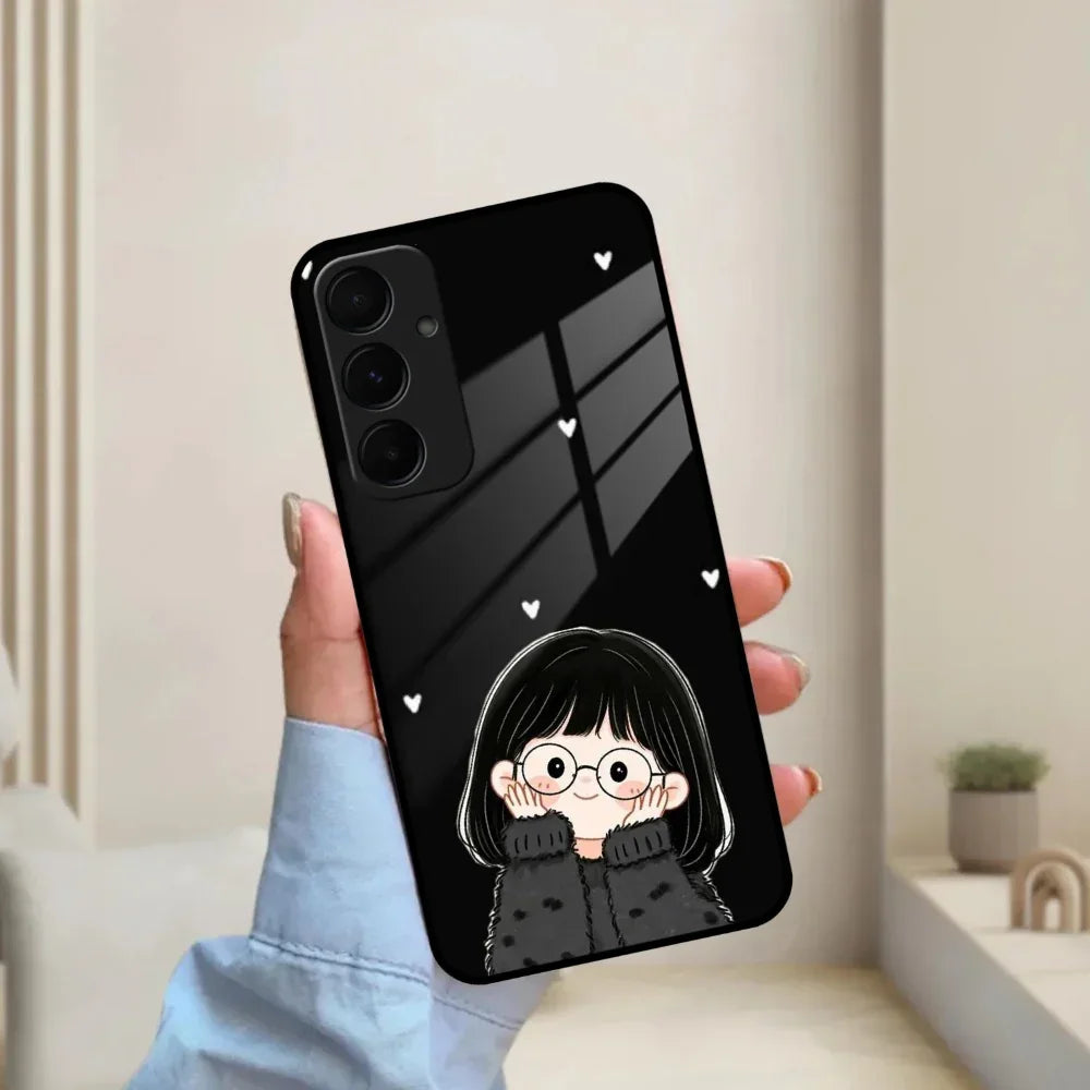 Sweet Blush Girl Glass Case Cover For Samsung - ShopOnCliQ