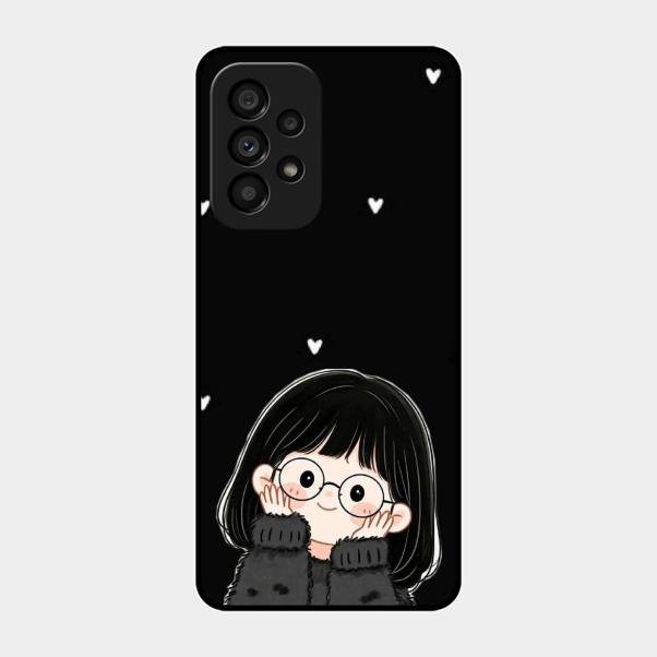 Sweet Blush Girl Glass Case Cover For Samsung Galaxy A53 5G