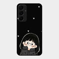Sweet Blush Girl Glass Case Cover For Samsung Galaxy A55 5G