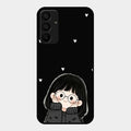 Sweet Blush Girl Glass Case Cover For Samsung Galaxy F15 5G
