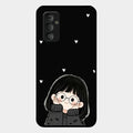 Sweet Blush Girl Glass Case Cover For Samsung Galaxy F23 5G