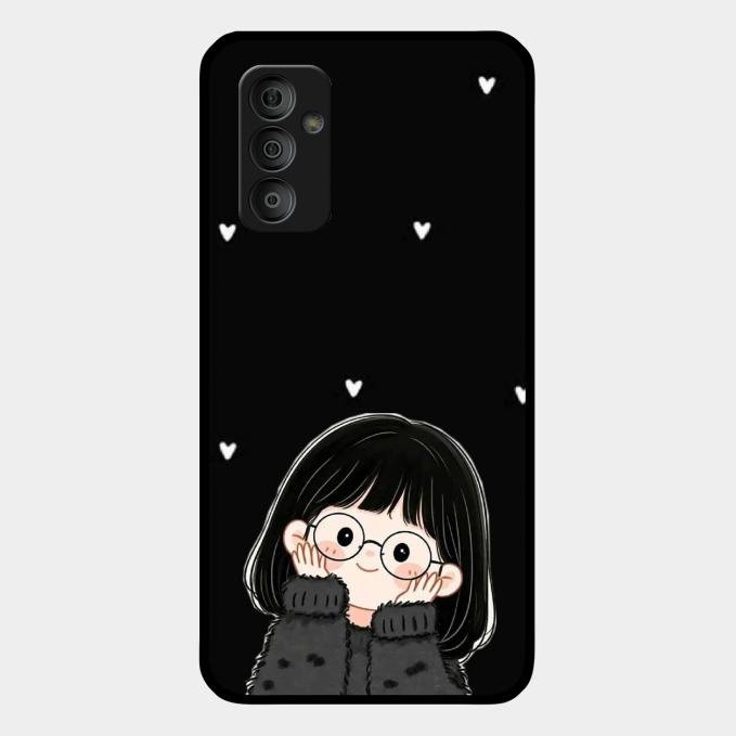 Sweet Blush Girl Glass Case Cover For Samsung Galaxy F23 5G