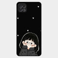 Sweet Blush Girl Glass Case Cover For Samsung Galaxy F42 5G