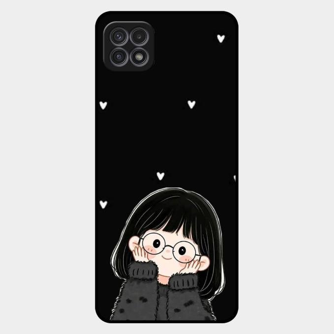 Sweet Blush Girl Glass Case Cover For Samsung Galaxy F42 5G