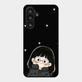 Sweet Blush Girl Glass Case Cover For Samsung Galaxy F55 5G