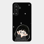 Sweet Blush Girl Glass Case Cover For Samsung Galaxy F55 5G
