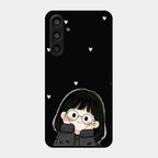 Sweet Blush Girl Glass Case Cover For Samsung Galaxy M35 5G