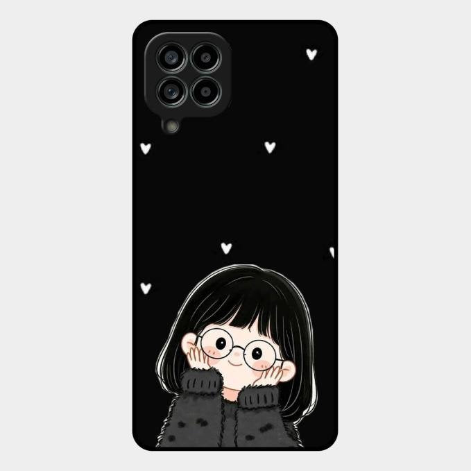 Sweet Blush Girl Glass Case Cover For Samsung Galaxy M53 5G