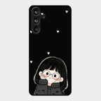 Sweet Blush Girl Glass Case Cover For Samsung Galaxy M55 5G
