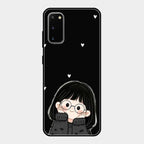 Sweet Blush Girl Glass Case Cover For Samsung Galaxy S20