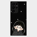 Sweet Blush Girl Glass Case Cover For Samsung Galaxy S22 Ultra 5G