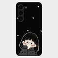 Sweet Blush Girl Glass Case Cover For Samsung Galaxy S23 Plus 5G