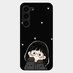 Sweet Blush Girl Glass Case Cover For Samsung Galaxy S23 Plus 5G