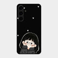 Sweet Blush Girl Glass Case Cover For Samsung Galaxy S24 Plus 5G