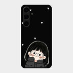 Sweet Blush Girl Glass Case Cover For Samsung Galaxy S24 Plus 5G