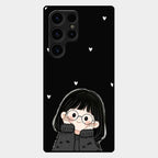 Sweet Blush Girl Glass Case Cover For Samsung Galaxy S24 Ultra 5G