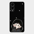 Sweet Blush Girl Glass Case Cover For Samsung Galaxy S25 Edge 5G