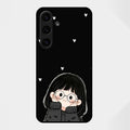 Sweet Blush Girl Glass Case Cover For Samsung Galaxy S25 FE 5G